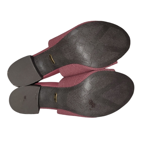 Vionic Fleur Knit Heeled Sandals 8.5 Mauve Rose Pink Slip On Shoes - Picture 3 of 7